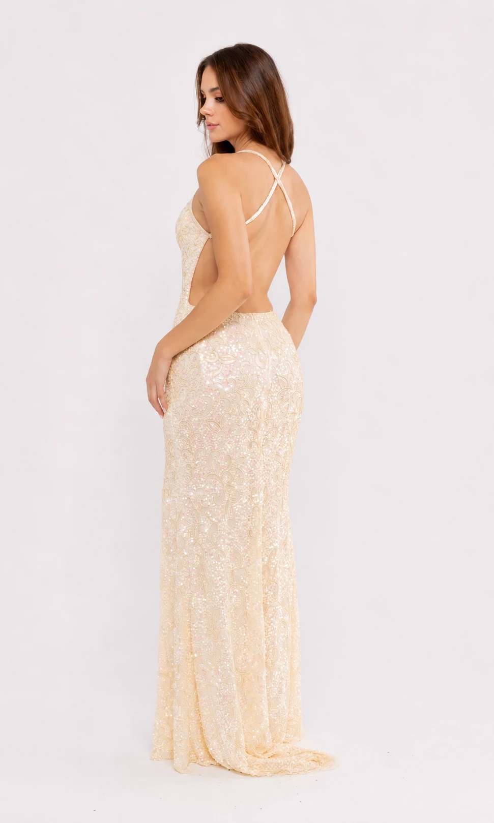 Cream Eclat — Sequin gown - Image 2
