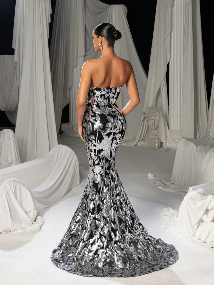 Obsidian Bloom — Gown Dress - Image 2