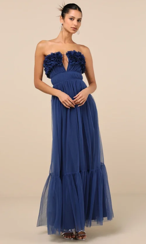 Blue Bloom —Tulle Gown