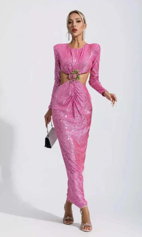 Pink Stardust — Sequin Gown