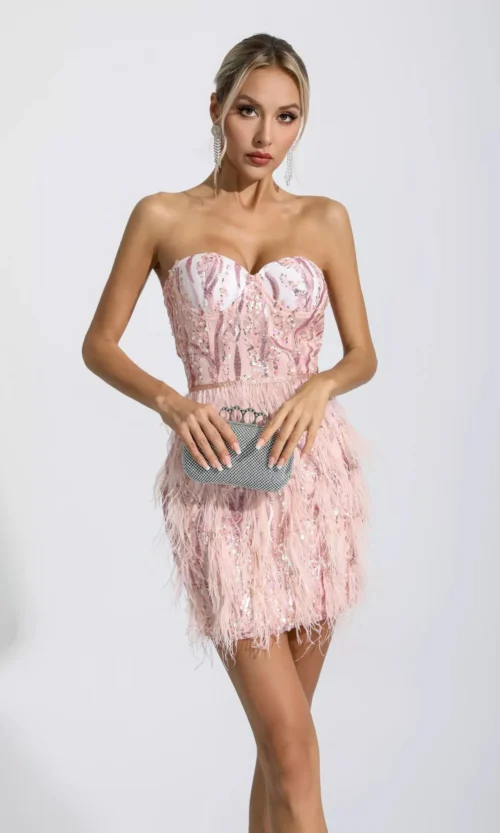 Rose Feather — Mini Dress